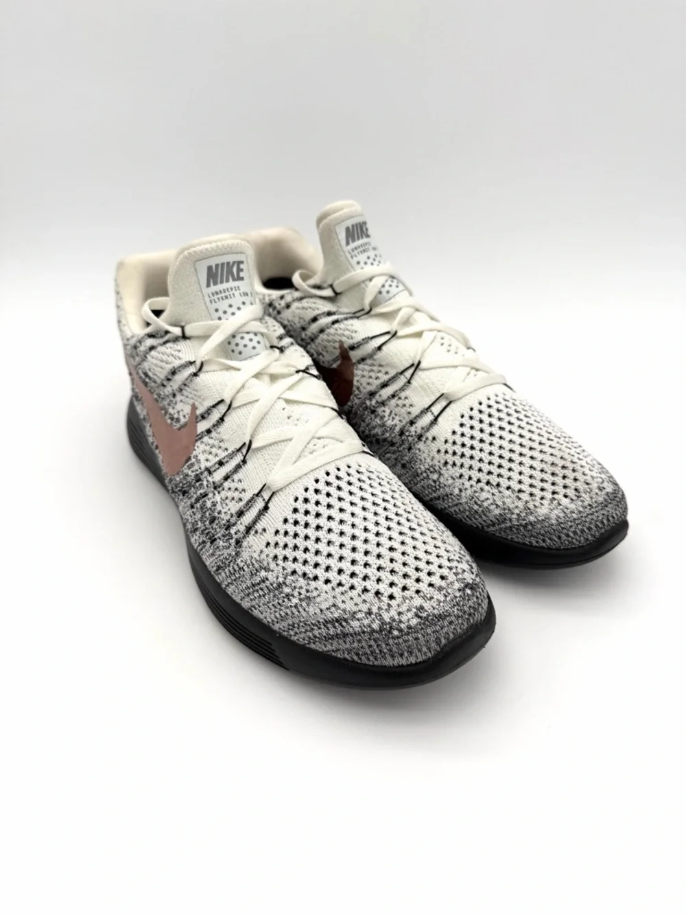 Nike Men’s Lunar Epic Low Flyknit 2 Explorer Shoes Size 11.5 White Black